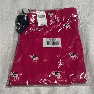 Abercrombie Kids Pink Pajama Pants with Moose Print
